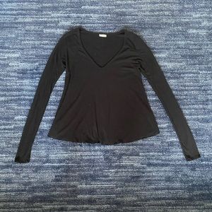 free people black long sleeve